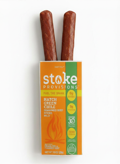 Stoke Grass-Finished Beef Sticks: Hatch Green Chile