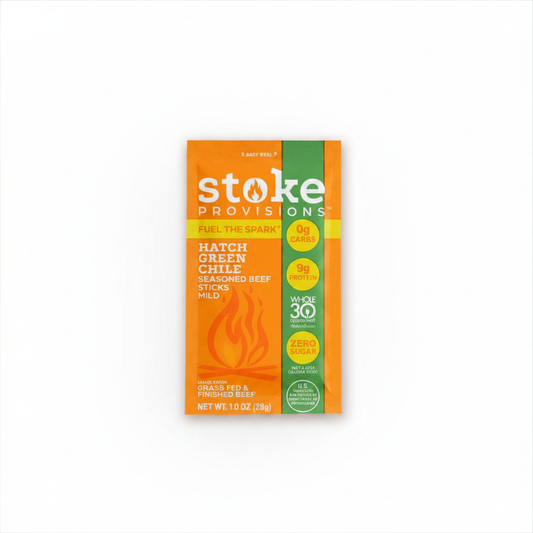 Stoke Real Fuel Beef Sticks: Hatch Green Chile